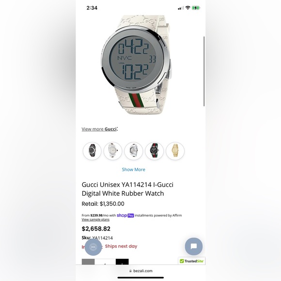 Unisex Gucci Digital Watch - Picture 5 of 5